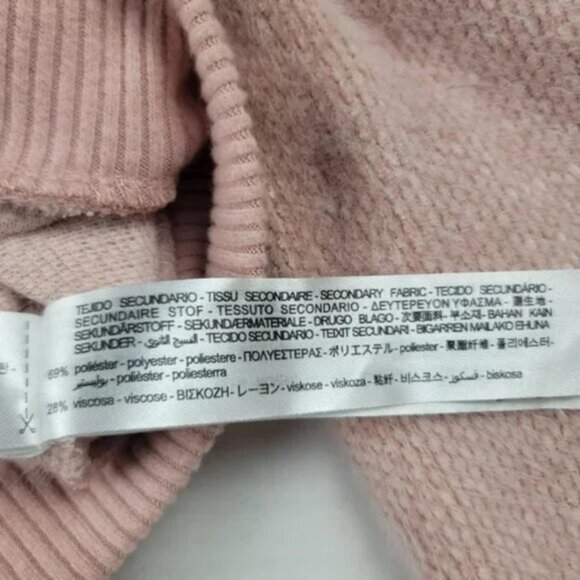 Zara Women Pink Embroidered Cropped Cardigan Button Up Knit Sweater Trendy - Picture 8 of 10